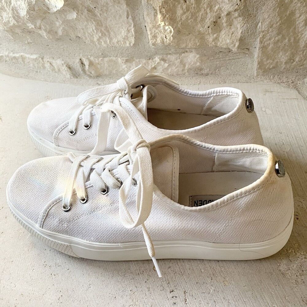 Steve Madden Women's Elore Sneakers Lace Up Shoes Size 9 M White - Picture 5 of 8